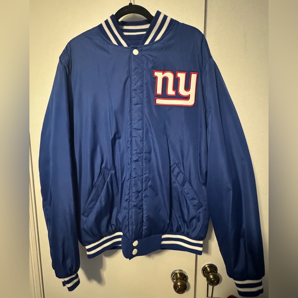 New York Giants -NFL Pro Line - Royal/White Reversible Full-Snap Jacket  - Large - Picture 3 of 6